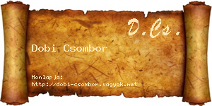 Dobi Csombor névjegykártya